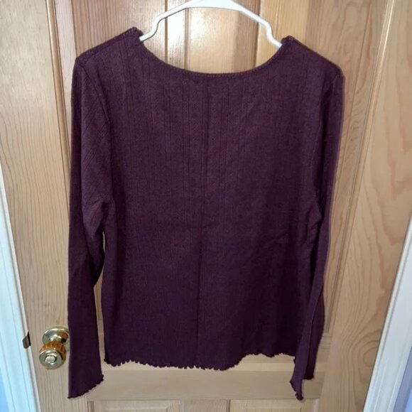 SOLD | LOFT - Purple Long Sleeve Shirt - XL - Picture 3 of 3